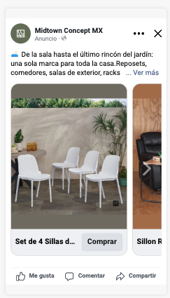 With TOPDABA on Feed: the same ad with the lifestyle photo